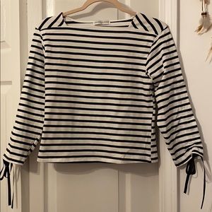 Square neck striped top
